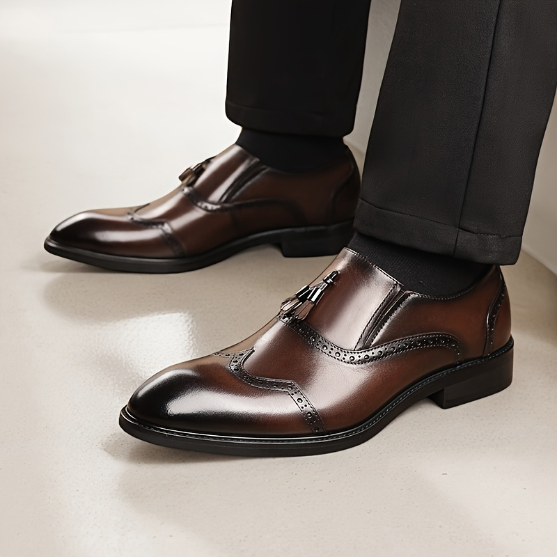 Mocassins homme à glands, sans lacets, coupe basse