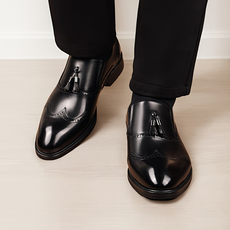 Mocassins homme à glands, sans lacets, coupe basse