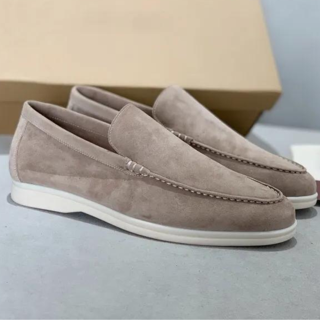 Mocassins homme à enfiler, coutures apparentes, neuf coloris, gris
