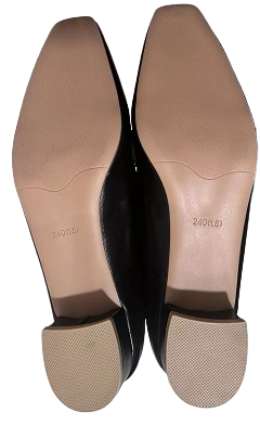 Mocassins babies femme à boucle, talon épais, du 35 au 43