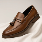 Mocassins homme à glands, semelle épaisse, marron ou noir, marron