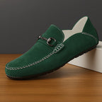 Mocassins homme à enfiler, ornement métallique, du 38 au 42, vert