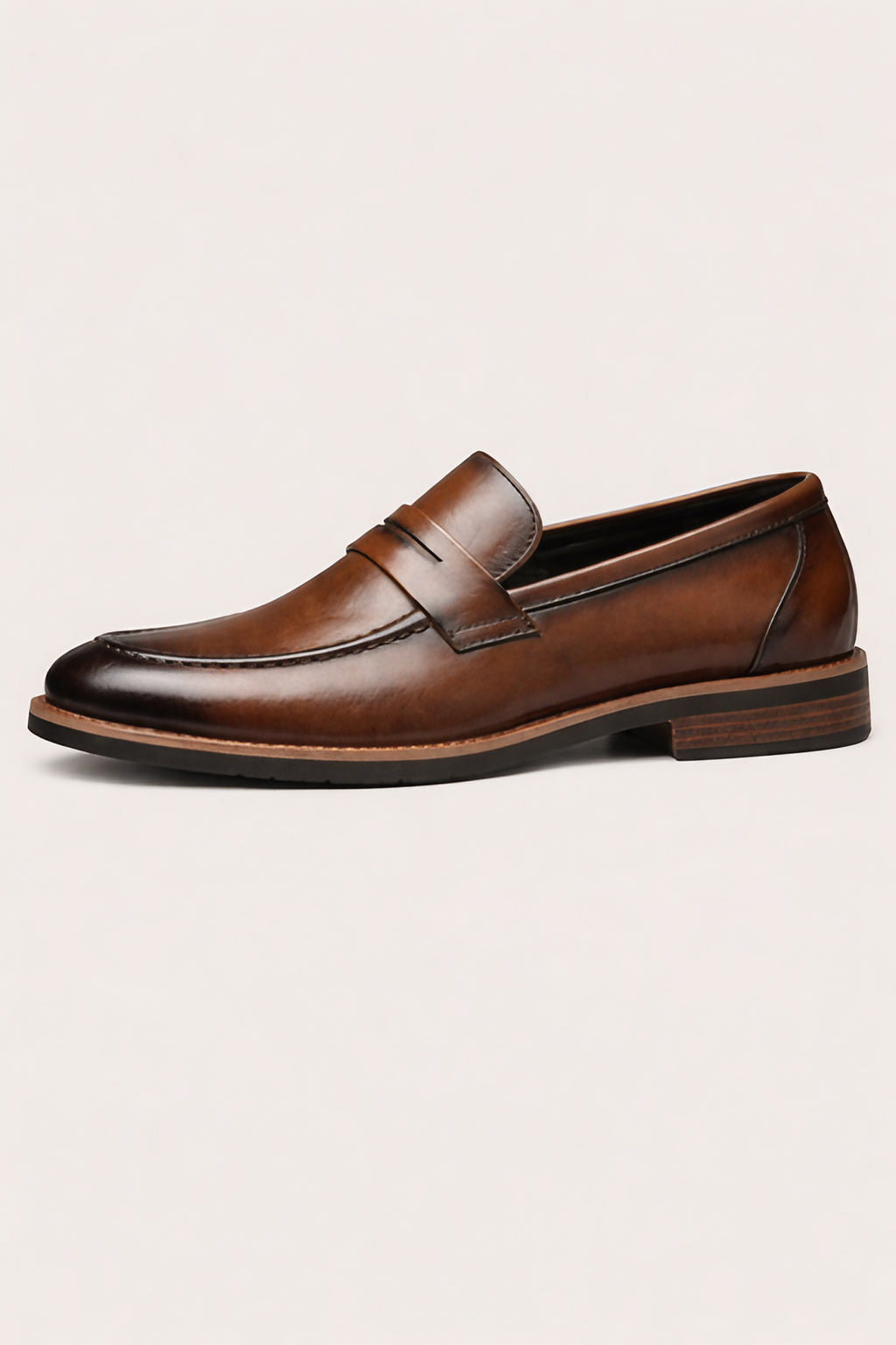 Mocassins homme classiques à bride décorative, marron ou noir