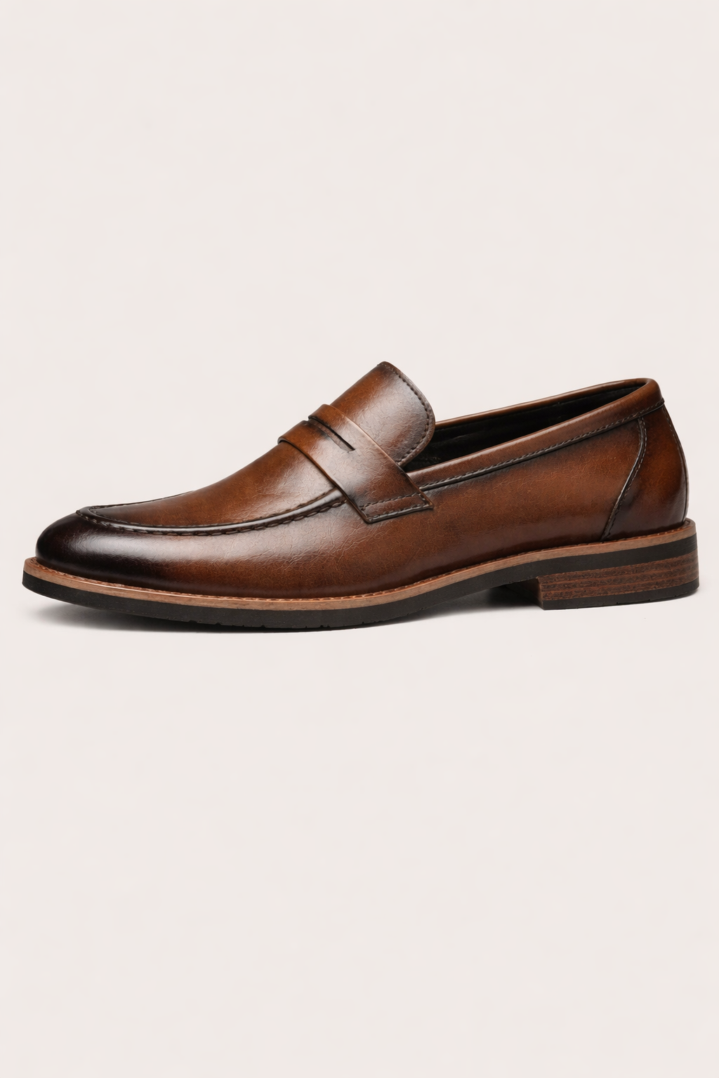 Mocassins homme classiques à bride décorative, marron ou noir