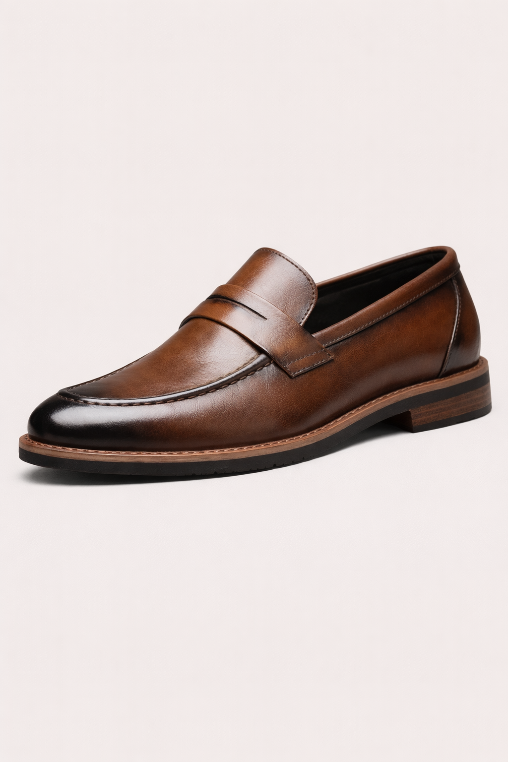 Mocassins homme classiques à bride décorative, marron ou noir