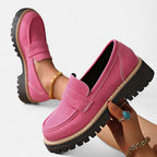 Mocassins orthopédiques femme à enfiler, semelle antidérapante, rose