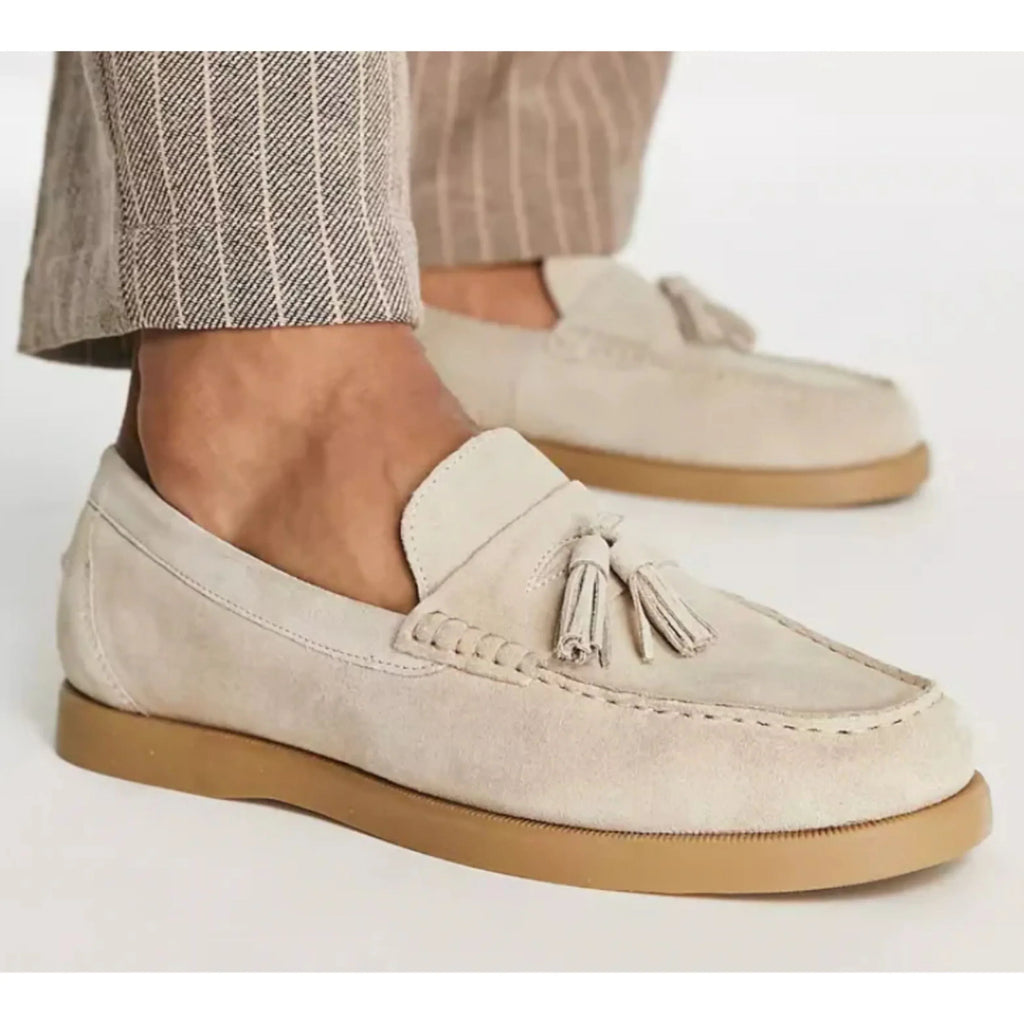 Mocassins orthopédiques homme sans lacets, beige, du 38 au 48