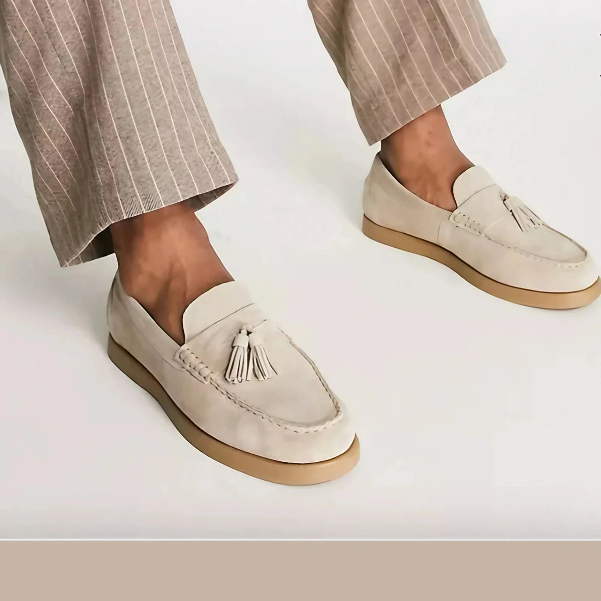 Mocassins orthopédiques homme sans lacets, beige, du 38 au 48, beige
