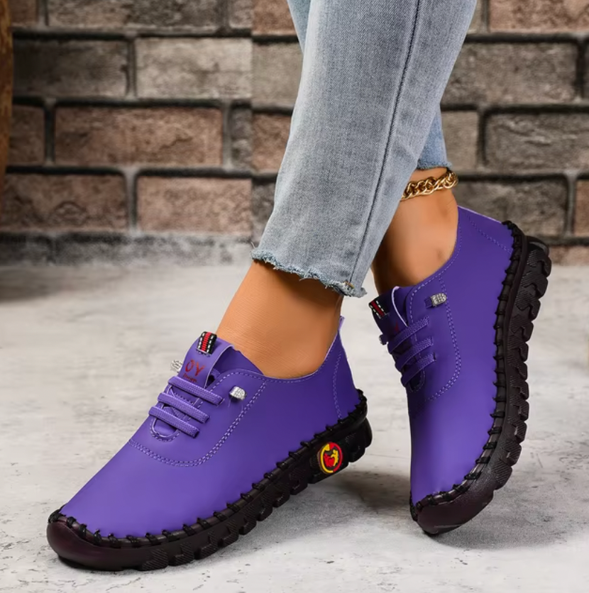 Mocassins orthopédiques femme à semelle antidérapante, six coloris, violet