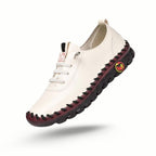Mocassins orthopédiques femme, soutien de la voûte plantaire, blanc