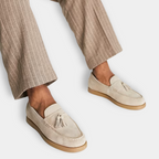 Mocassins homme à pampilles, coloris kaki, du 38 au 45