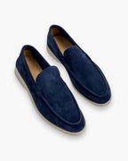 Mocassins homme à semelle intérieure moelleuse, sept coloris, bleu foncé