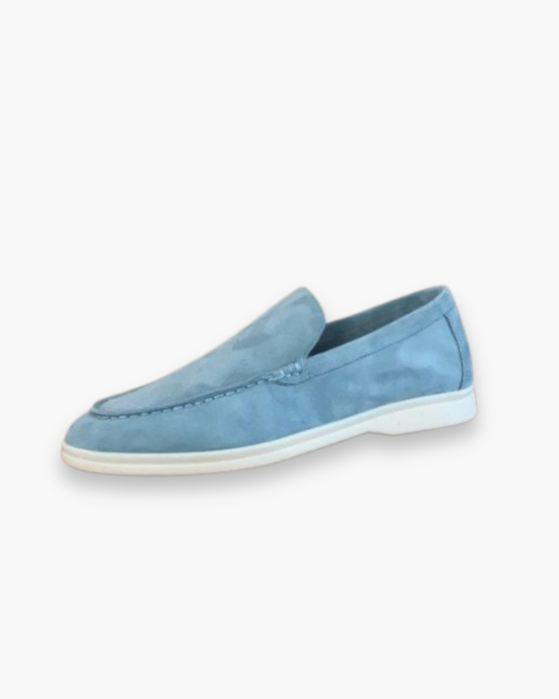 Mocassins homme à semelle intérieure moelleuse, sept coloris, bleu clair