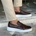 Mocassins homme classiques, noir ou marron, du 38 au 46, marron
