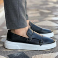 Mocassins homme classiques, noir ou marron, du 38 au 46, noir