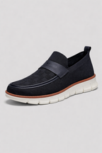 Mocassins tissés homme sans lacets, semelle épaisse crantée