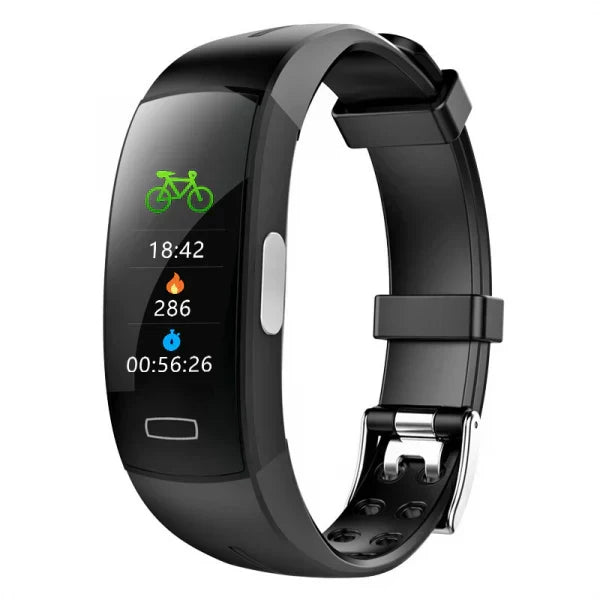 Bracelet connecté à écran 0,96 pouce, étanche IP67, Bluetooth, noir