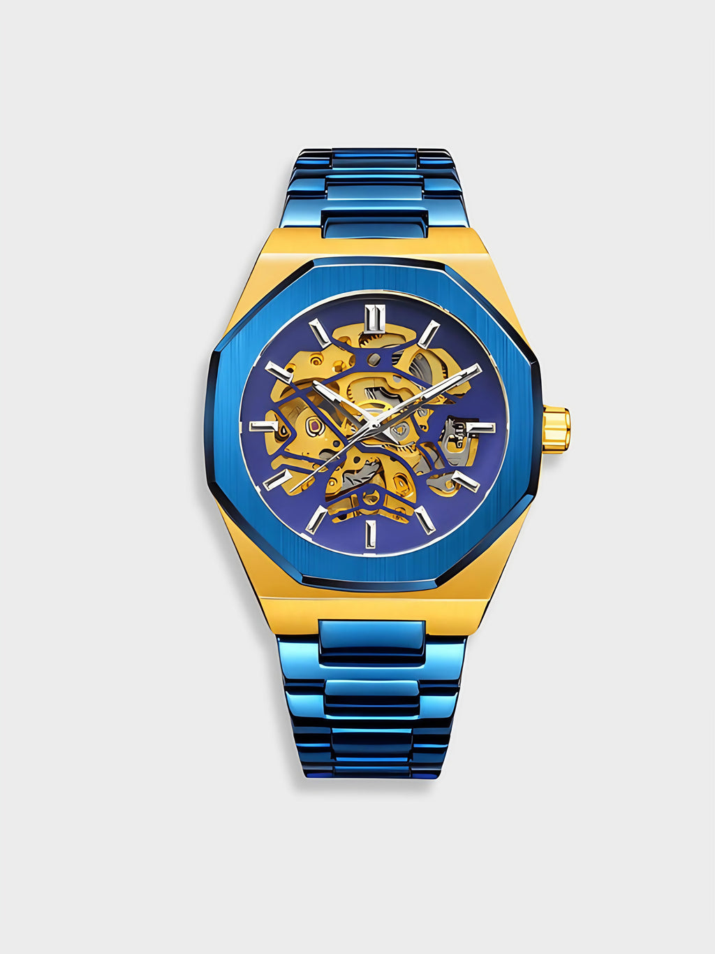 Montre chronographe femme à cadrans multiples, cinq coloris, bleu