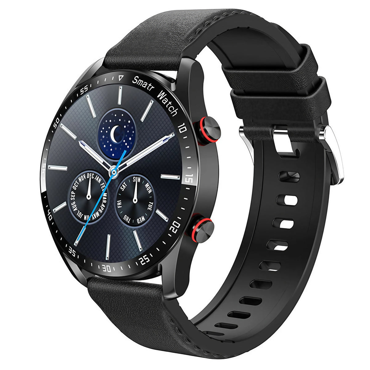 Montre connectée homme, bracelet acier, cuir ou silicone