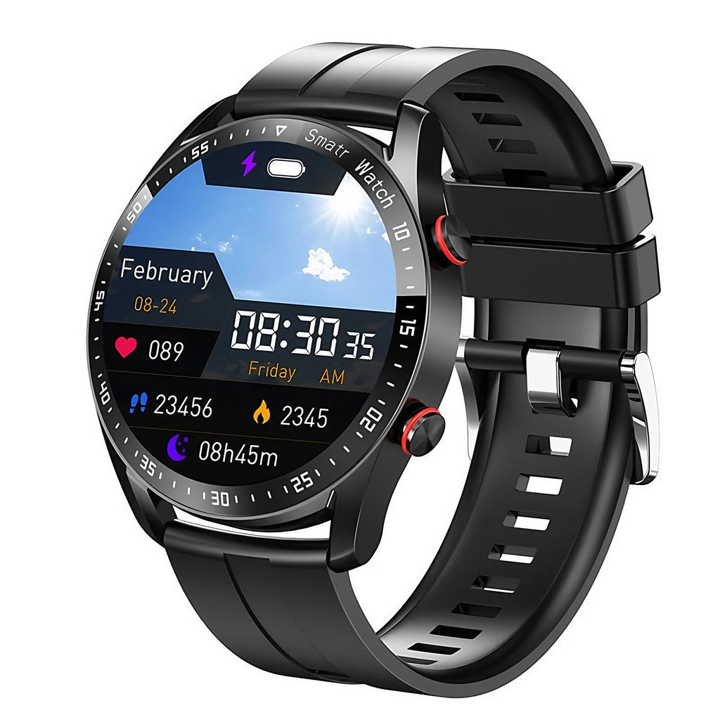 Montre connectée homme, bracelet acier, cuir ou silicone