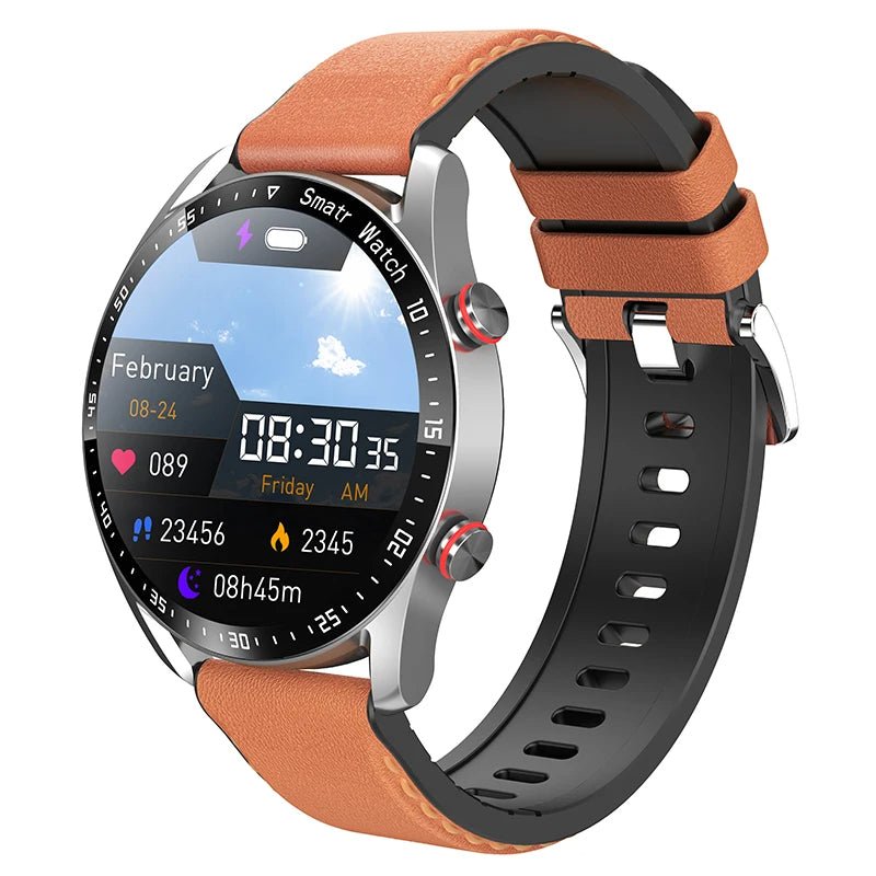 Montre connectée homme, bracelet acier, cuir ou silicone