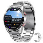 Montre connectée homme, bracelet acier, cuir ou silicone