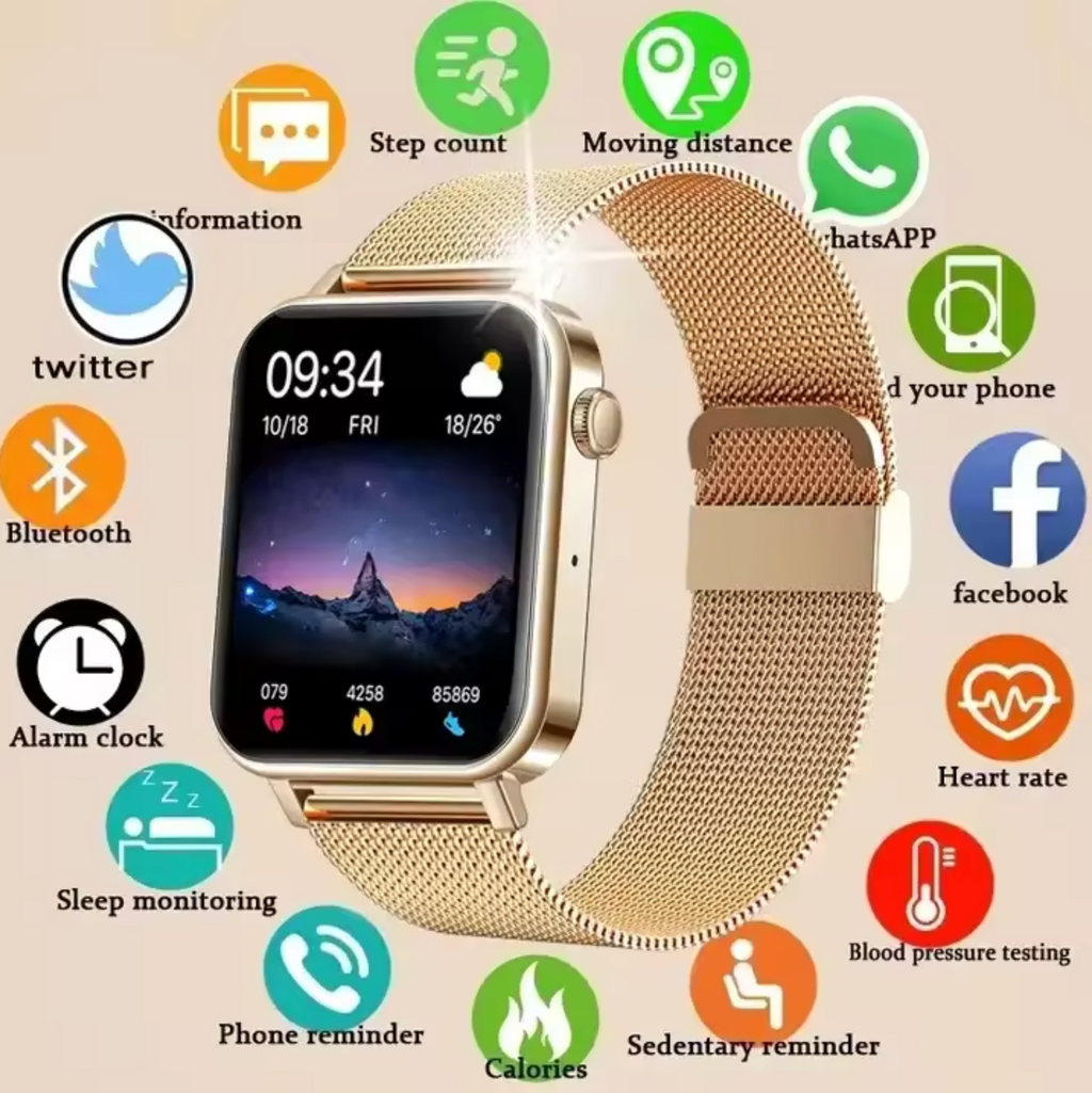 Montre connectée femme, suivi d'activité et notifications