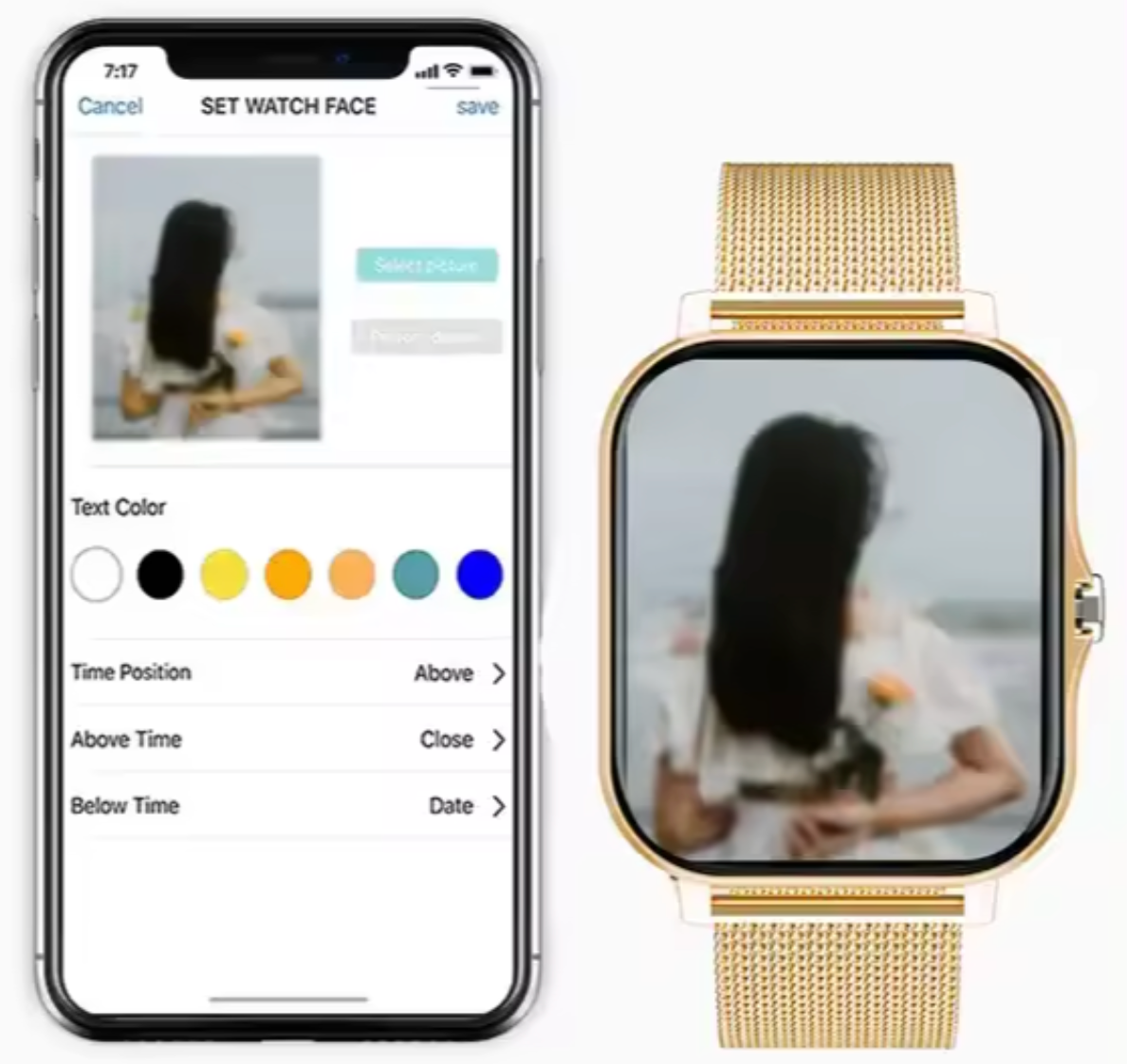 Montre connectée femme, suivi d'activité et notifications