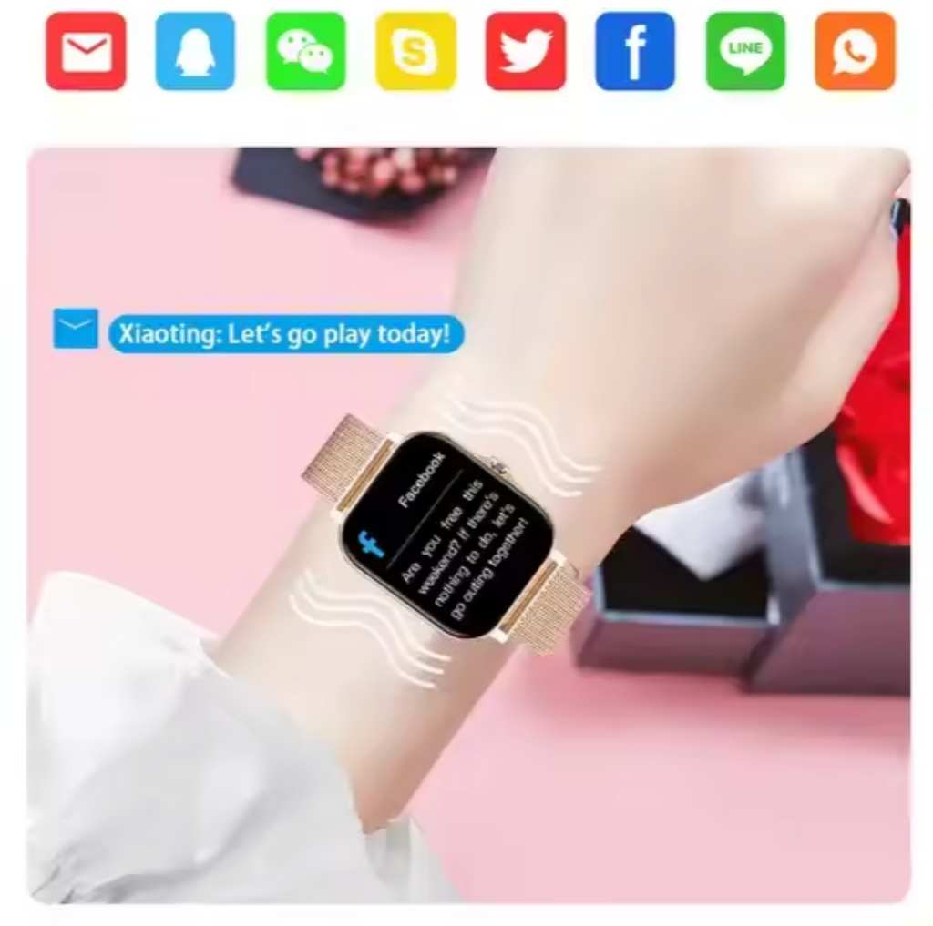 Montre connectée femme, suivi d'activité et notifications