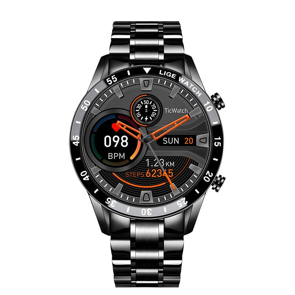 Montre connectée 4G à écran Amoled, étanche IP68, noir