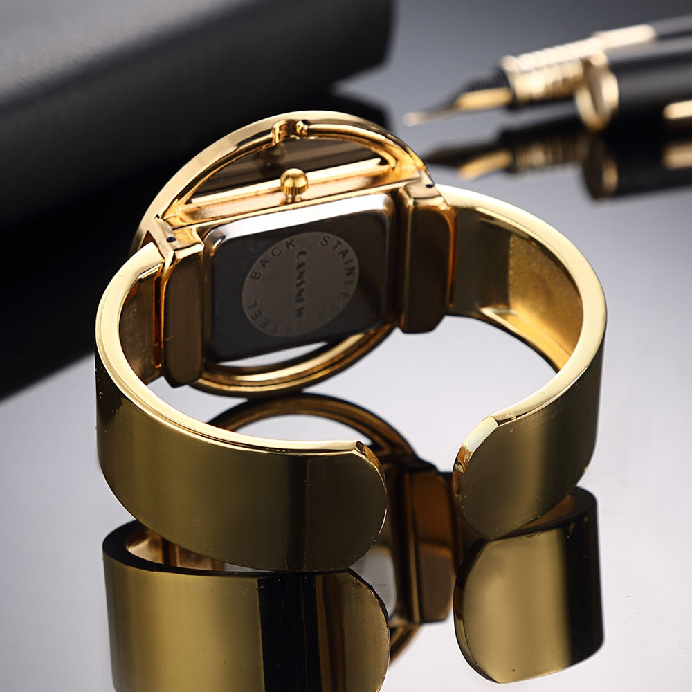 Montre bracelet femme de style classique, dorée, rose ou argentée
