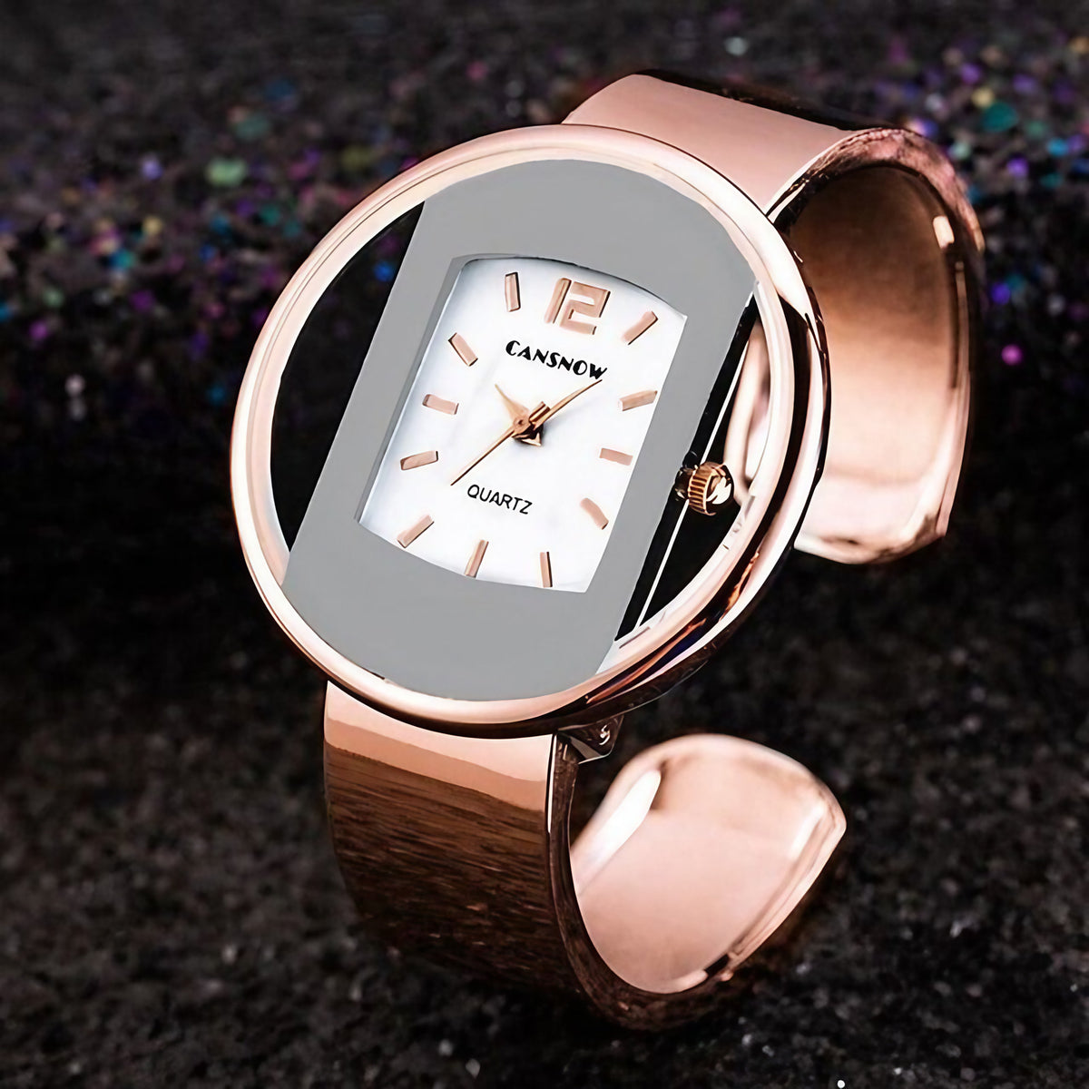 Montre bracelet femme de style classique, dorée, rose ou argentée, rose
