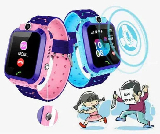 Montre GPS enfant avec bouton SOS et appels, trois coloris