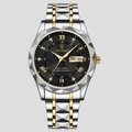 Montre homme à quartz avec date et cadran lumineux, six coloris, argenté et noir