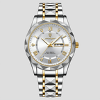 Montre homme à quartz avec date et cadran lumineux, six coloris, argenté