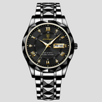 Montre homme à quartz avec date et cadran lumineux, six coloris, noir