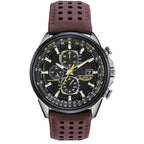 Montre homme à quartz, aiguilles et cadran lumineux, trois coloris, marron