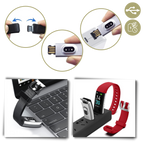 Montre connectée seniors à grand écran LED, recharge USB