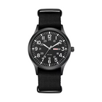 Montre militaire homme étanche 10 bar, cadran lumineux, noir