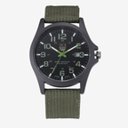 Montre outdoor homme étanche 50 m, boîtier 45 mm, chronomètre, vert