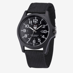 Montre outdoor homme étanche 50 m, boîtier 45 mm, chronomètre, noir