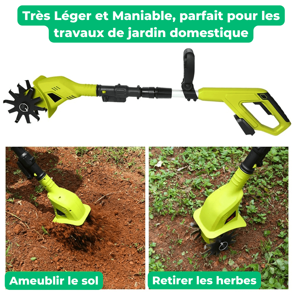 Bineuse électrique sans fil 20V, poignée télescopique, 2,65 kg