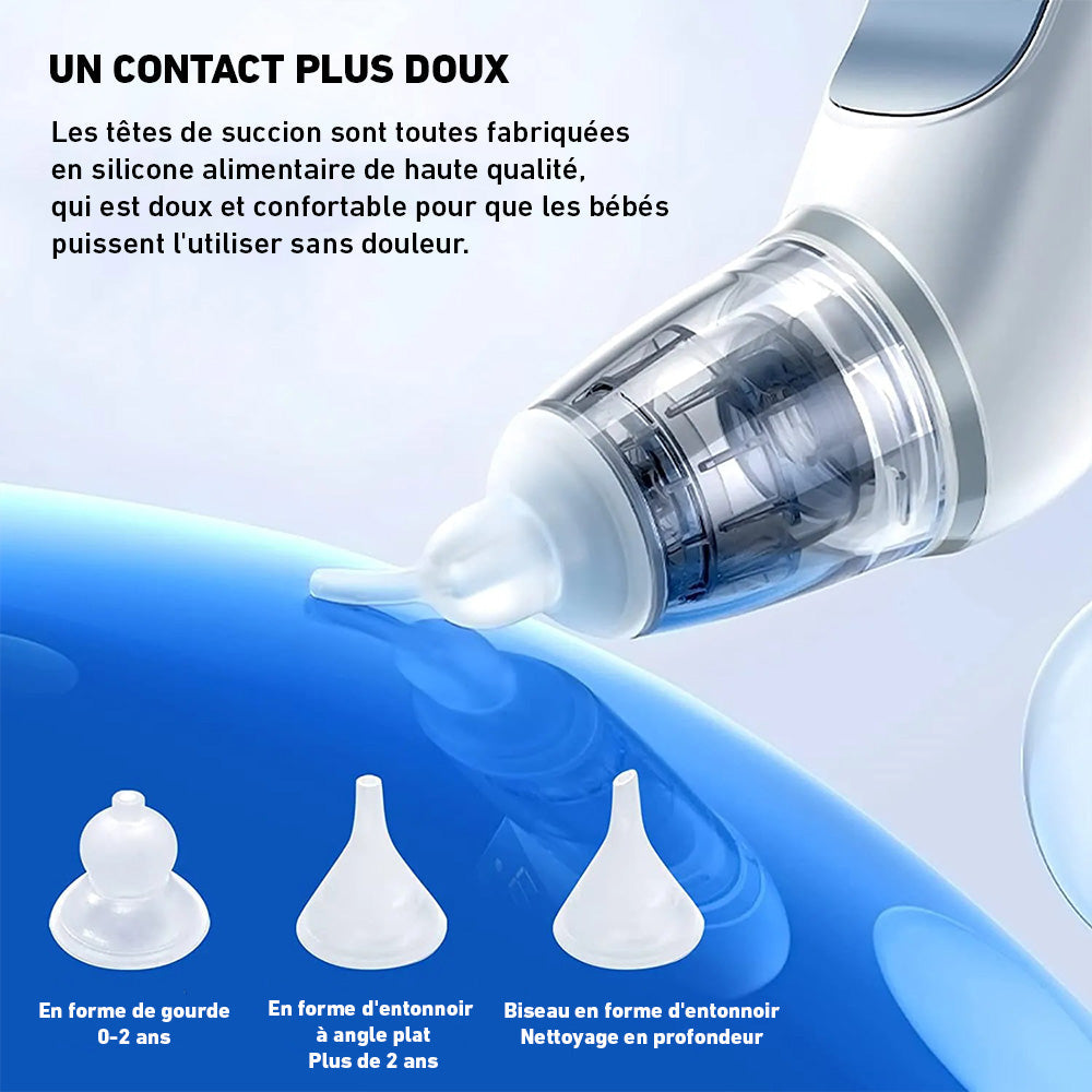 Mouche-bébé électrique rechargeable USB, trois niveaux d'aspiration