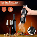 Moulin électrique à sel et poivre rechargeable, lumière LED