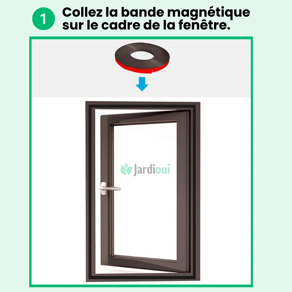 Moustiquaire magnétique pour fenêtre, 90 x 110 cm à découper
