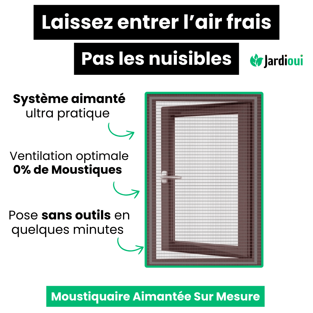 Moustiquaire magnétique pour fenêtre, 90 x 110 cm à découper