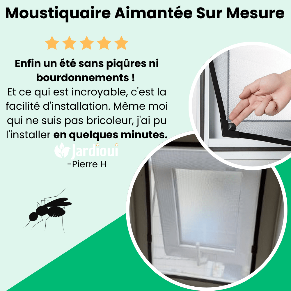 Moustiquaire magnétique pour fenêtre, 90 x 110 cm à découper