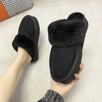 Mules chaudes femme pour l'hiver, marron ou noir, 35 au 40