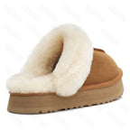 Mules chaudes femme pour l'hiver, marron ou noir, 35 au 40