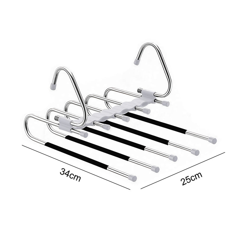 Cintre porte-pantalons à cinq barres pour armoire